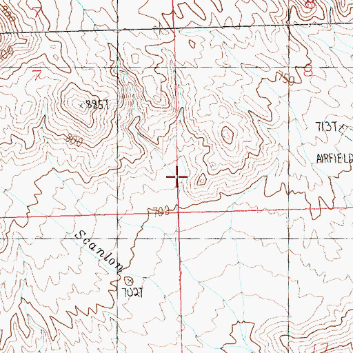 Topographic Map of Union Mine, NV