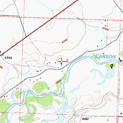 Topographic Map of Upper Cardelli Ditch, NV