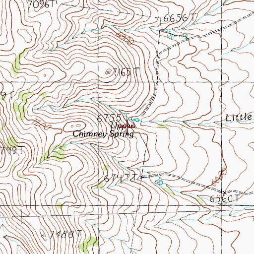 Topographic Map of Upper Chimney Spring, NV