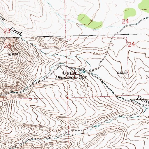 Topographic Map of Upper Deadman Spring, NV