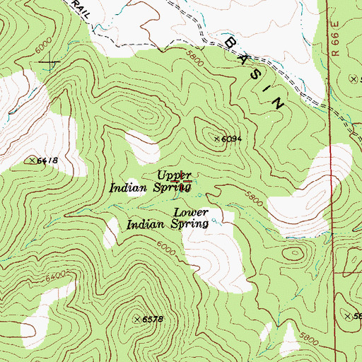 Topographic Map of Upper Indian Spring, NV