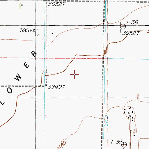 Topographic Map of Upper Valley, NV