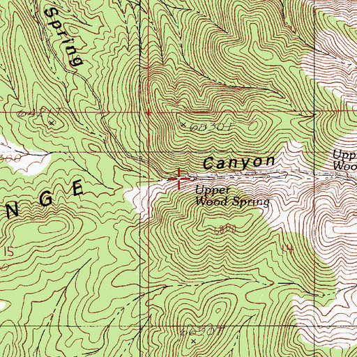 Topographic Map of Upper Wood Spring, NV