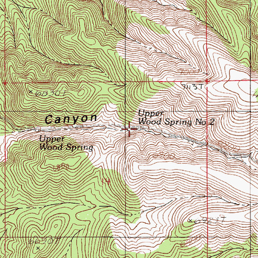 Topographic Map of Upper Wood Spring Number Two, NV