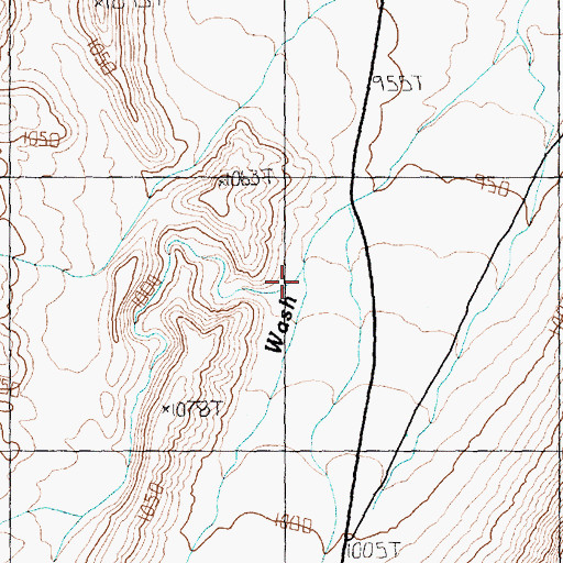 Topographic Map of Valatier Wash, NV