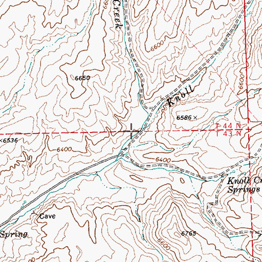 Topographic Map of Valder Creek, NV