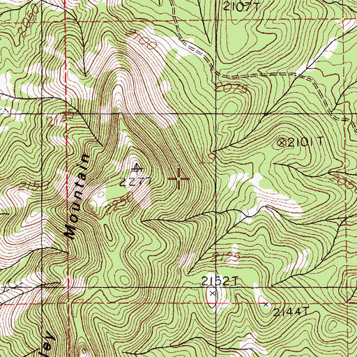 Topographic Map of Valley Mountain, NV