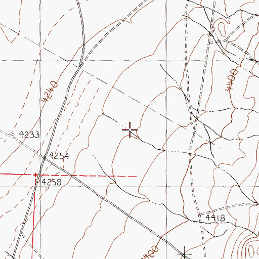 Topographic Map of Vicksburg Canyon, NV