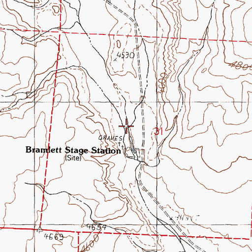 Topographic Map of Virgin Creek, NV