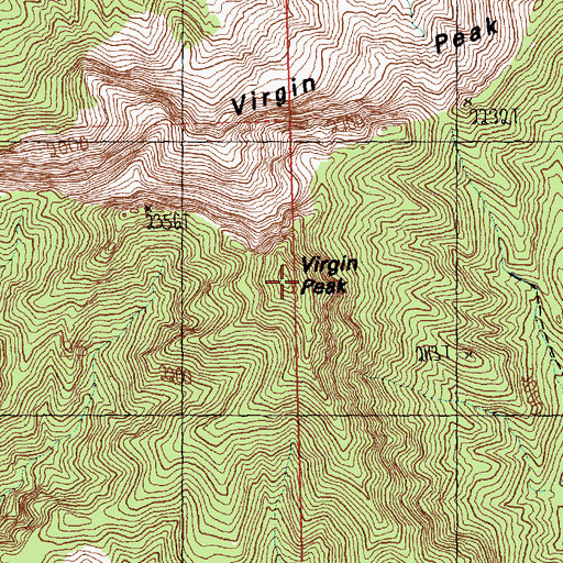 Topographic Map of Virgin Peak, NV