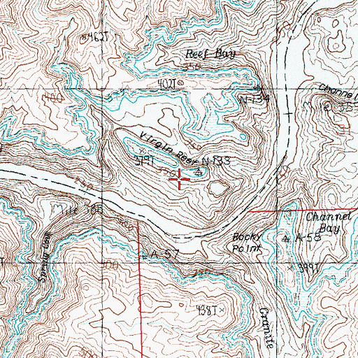 Topographic Map of Virgin Reef, NV