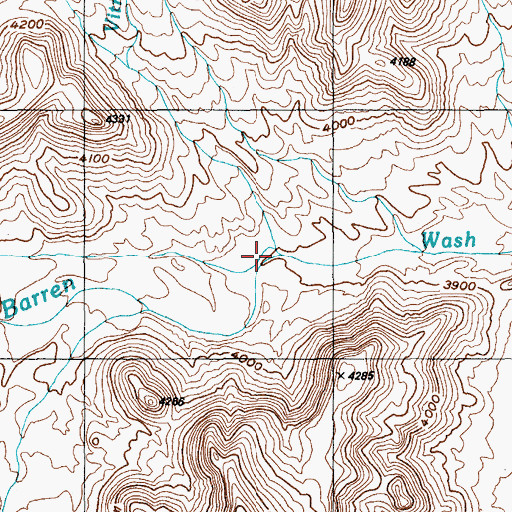 Topographic Map of Vitrophyre Wash, NV
