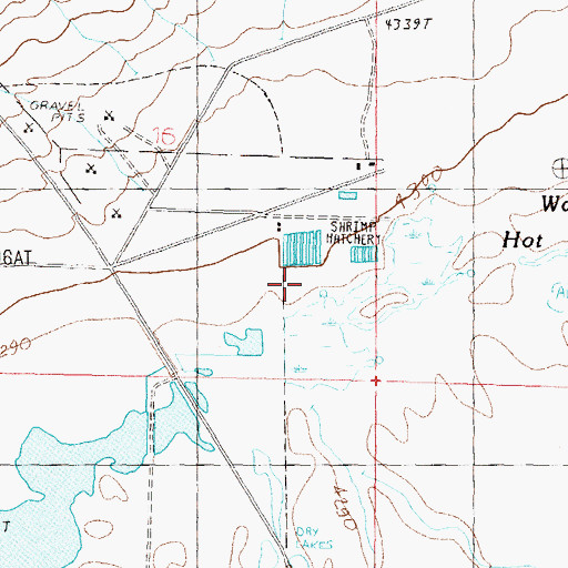 Topographic Map of Wabuska Hot Springs, NV
