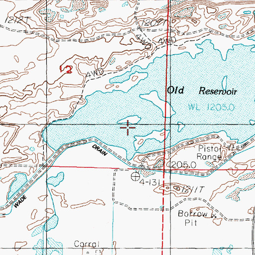 Topographic Map of Wade Drain, NV