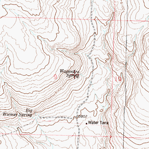 Topographic Map of Wagontire Spring, NV