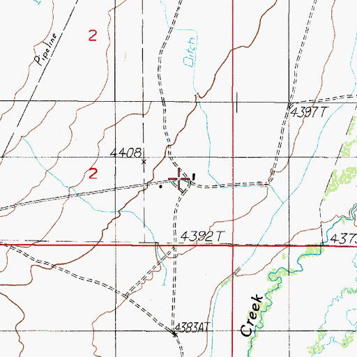 Topographic Map of Wash O'Neal Ranch, NV