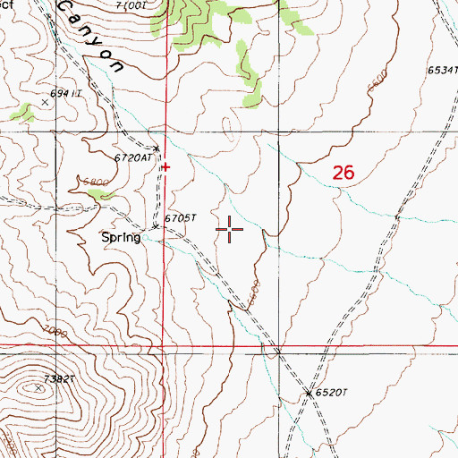 Topographic Map of Water Canyon, NV