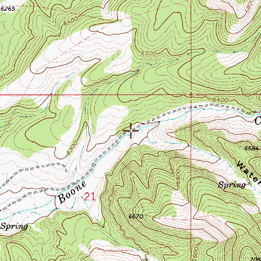 Topographic Map of Water Canyon, NV