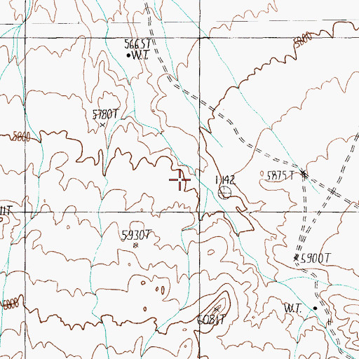 Topographic Map of Water Canyon, NV