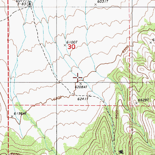 Topographic Map of Water Canyon, NV