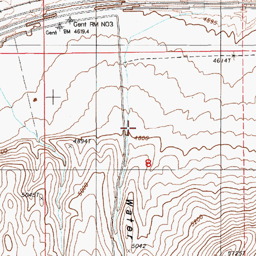 Topographic Map of Water Canyon, NV