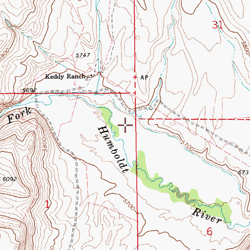Topographic Map of Water Canyon, NV