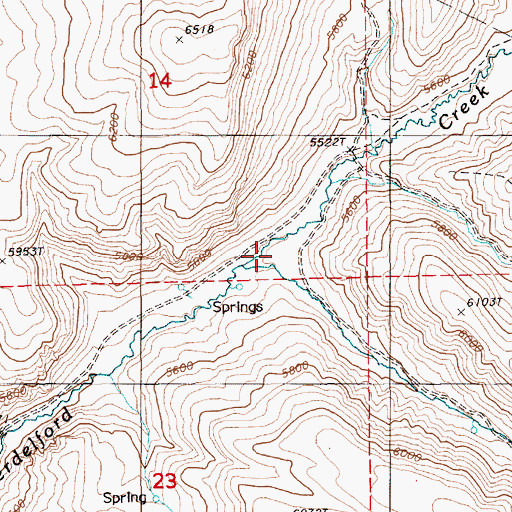 Topographic Map of Webb Ranch, NV