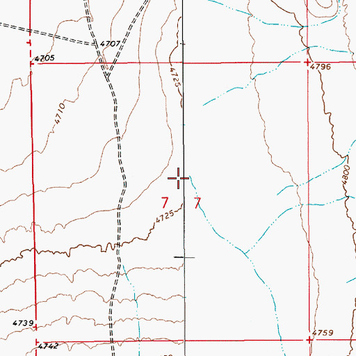 Topographic Map of Welches Creek, NV