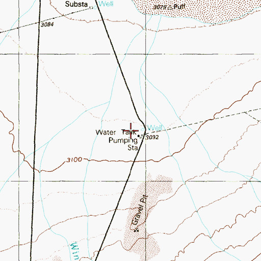 Topographic Map of Well Five A, NV