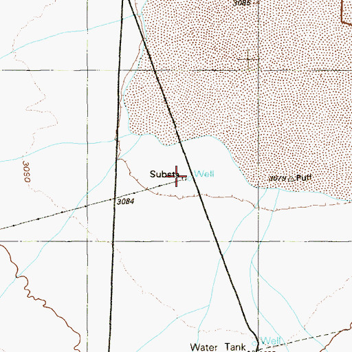 Topographic Map of Well Five C, NV