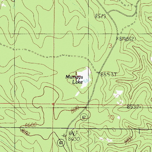 Topographic Map of Murrays Lake, AZ