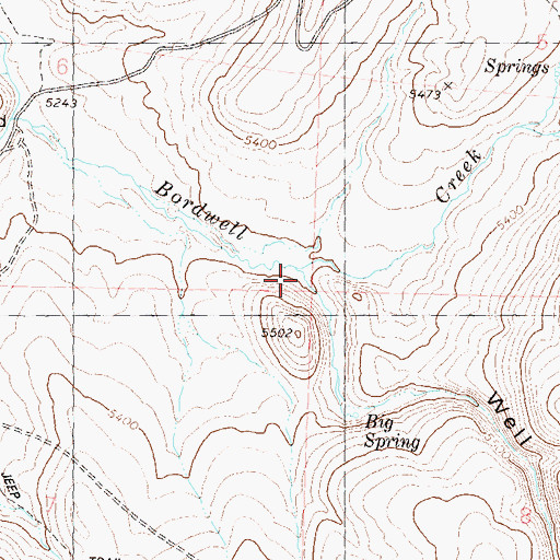 Topographic Map of Well Canyon, NV