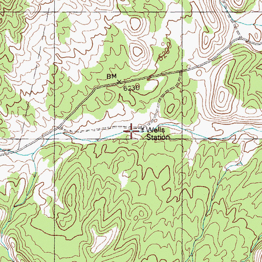 Topographic Map of Wells Station, NV