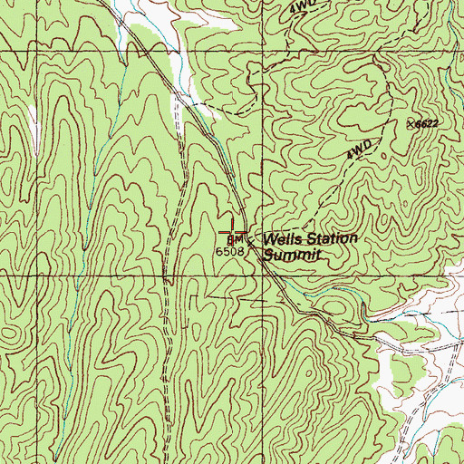 Topographic Map of Wells Station Summit, NV