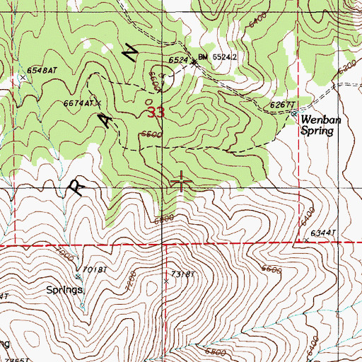 Topographic Map of Wenban Spring, NV