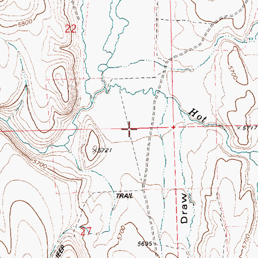Topographic Map of West Basin Draw, NV