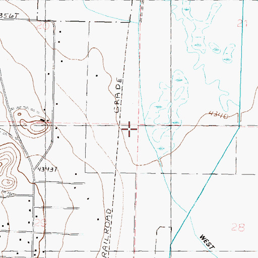 Topographic Map of West Campbell Ditch, NV
