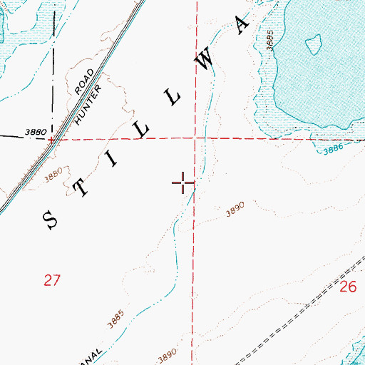 Topographic Map of West Canal, NV