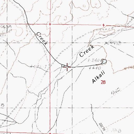 Topographic Map of West Creek, NV