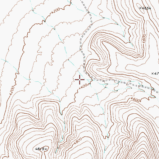 Topographic Map of West Lee Canyon, NV
