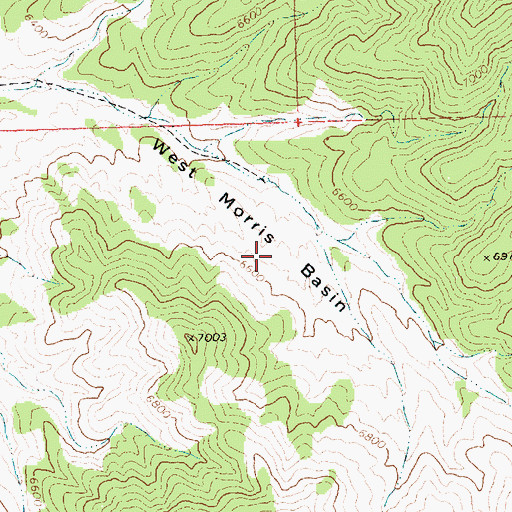 Topographic Map of West Morris Basin, NV