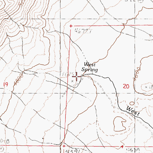 Topographic Map of West Spring, NV