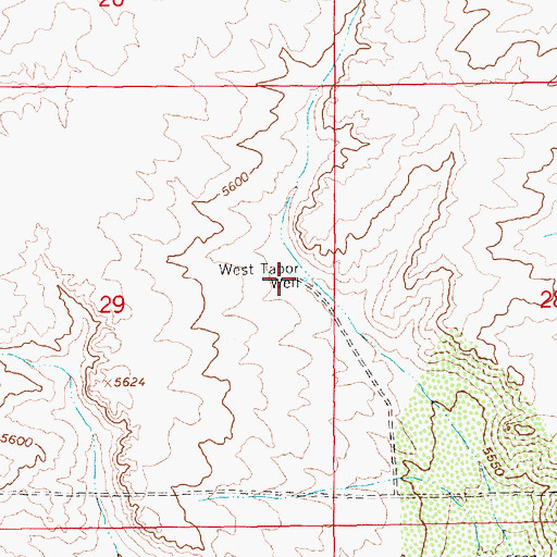 Topographic Map of West Tabor Well, NV