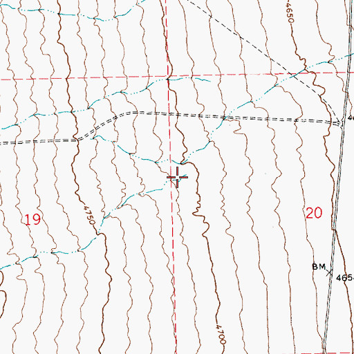 Topographic Map of Wheatgrass Wash, NV