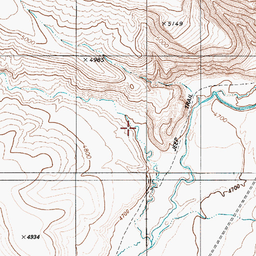 Topographic Map of Whiskey Springs Canyon, NV