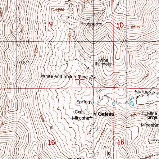 Topographic Map of White, NV