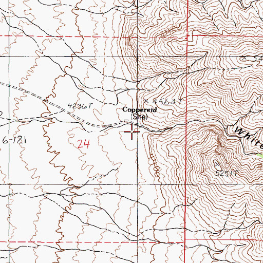 Topographic Map of White Cloud Canyon, NV