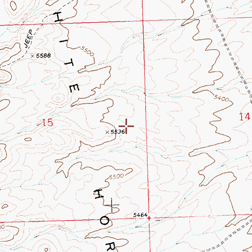 Topographic Map of White Horse Flat, NV