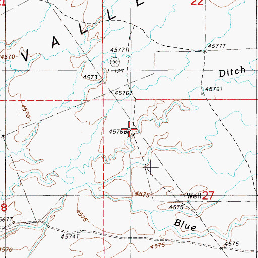 Topographic Map of White House Ditch, NV