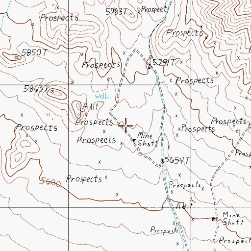 Topographic Map of White Patch Draw, NV